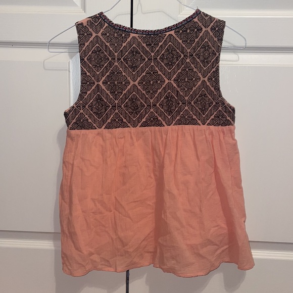 pink and black embroidered tank top - Picture 2 of 3